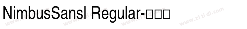 NimbusSansl Regular字体转换